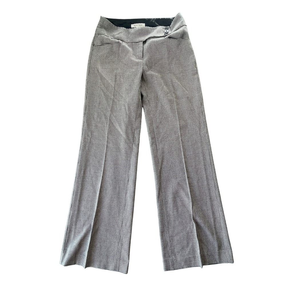 Wide Leg Knit Pants in Black & White
